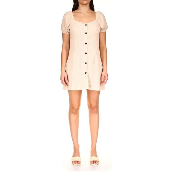 SANCTUARY SIZE Large clean sand Button-Up Knit Dress - Picture 4 of 6